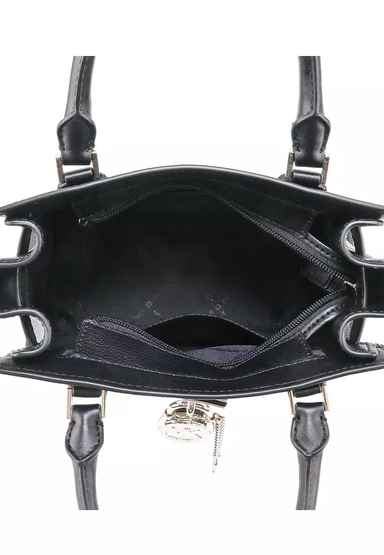 Hamilton Small Satchel (Silver Hardware) - Black