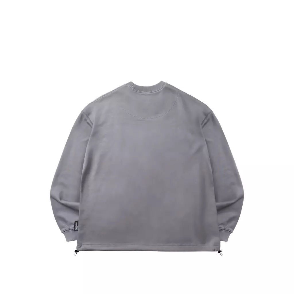 Monstre Crew Neck Sweater Sweatshirt Crewneck Harian Relax Comfort - Abu