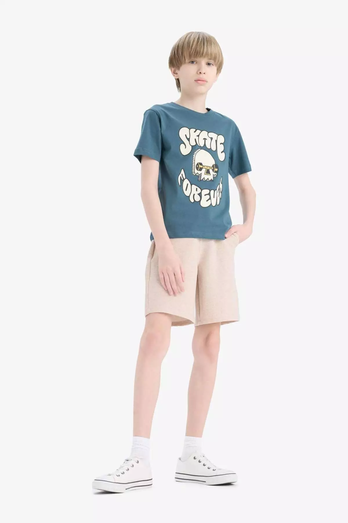 Boy's Elastic Waist Shorts E6890A825Sm