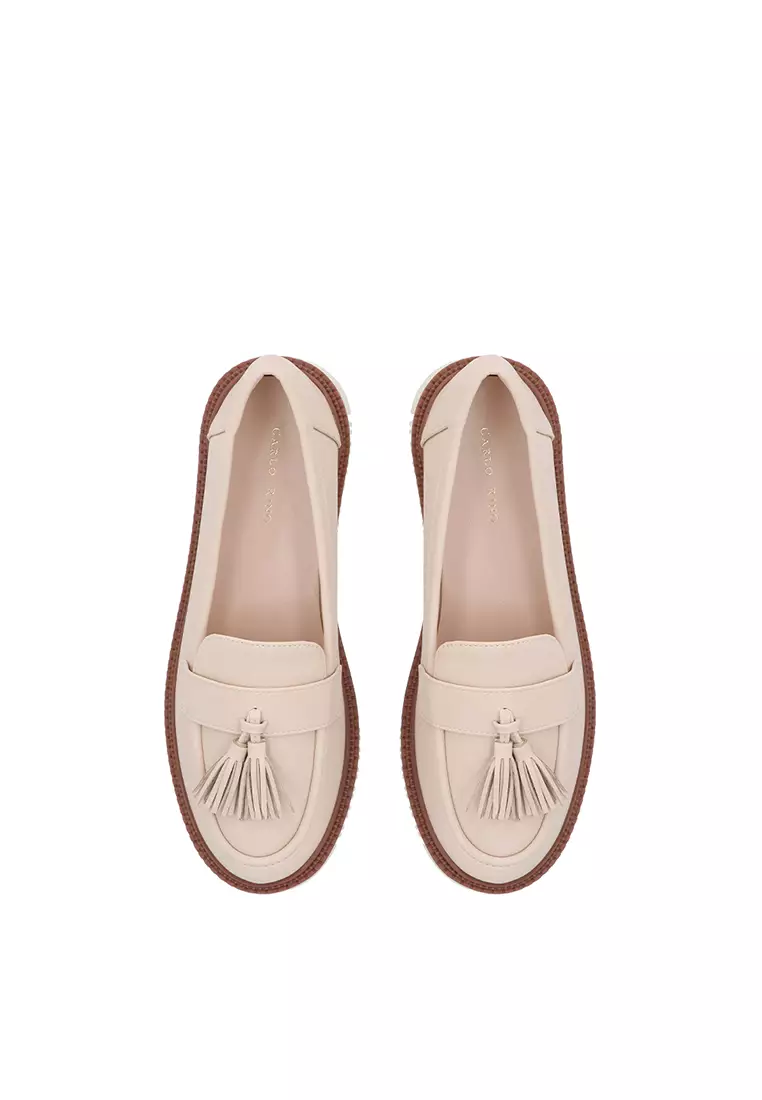 Medium Yellow CR Maxine Tassel Loafers