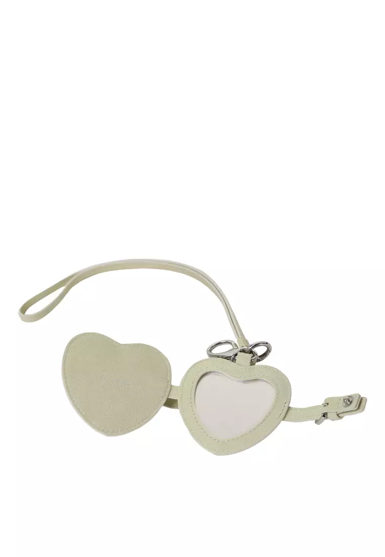 Heart Mirror Charm - Beige