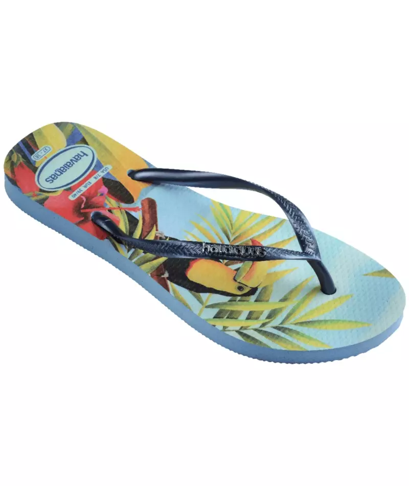 Havaianas 0546 Slim Tropical Blue/Blue - Sandal Wanita