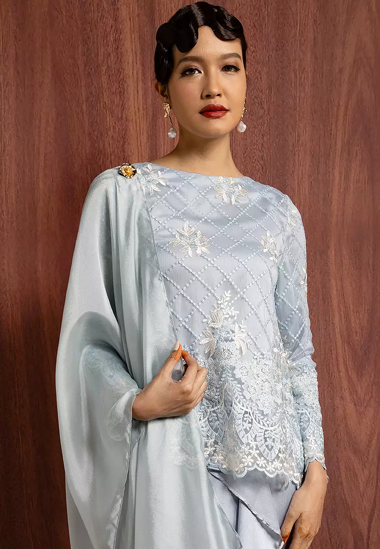 Buy Zalia GIANNA EMBROIDERY KURUNG SET WITH SHAWL 2026 Online | ZALORA