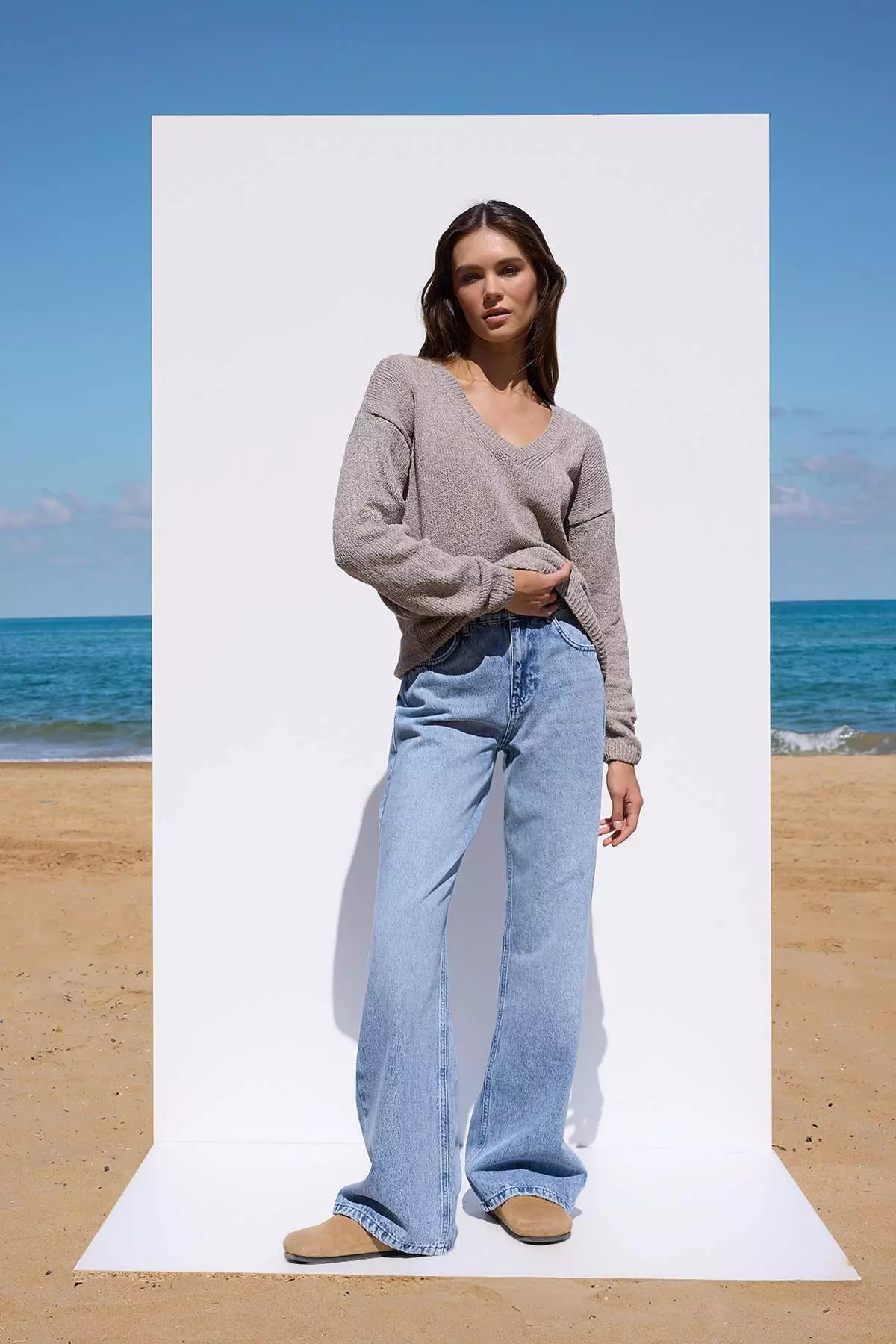 Mink More Sustainable Cotton Oversized Knitwear Sweater