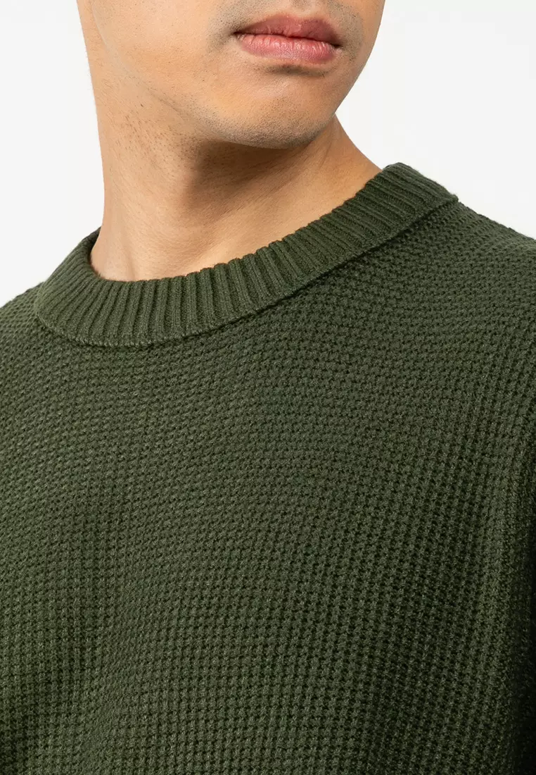 Knit Crew Neck Sweatshirt