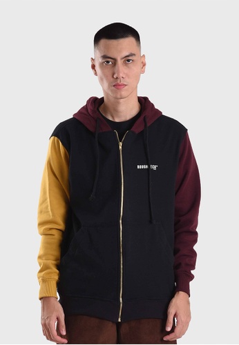 hoodie with white zipper