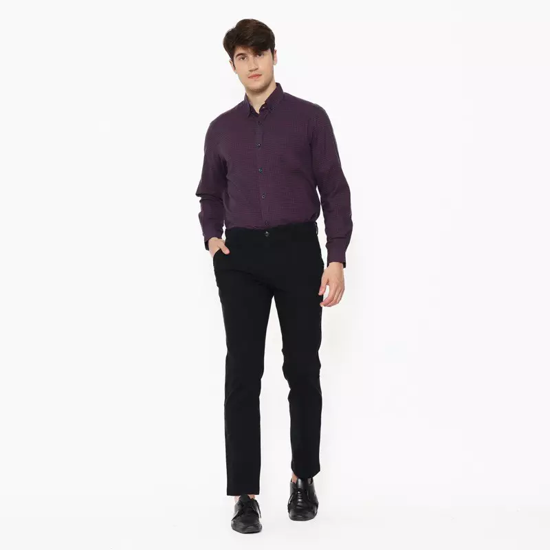 Lawell Kemeja Pria Lengan Panjang Kotak-Kotak Slim Fit - L.9-KFLSF-C201-CTN