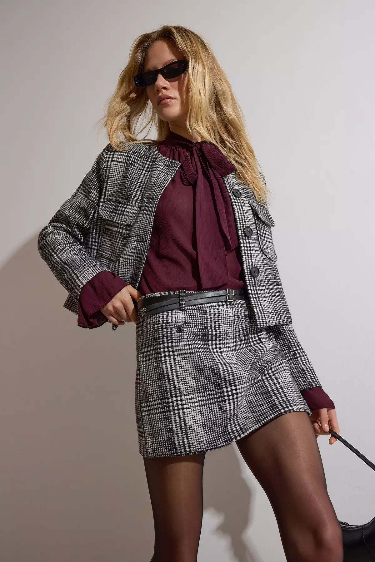 Limited Edition Black And White Plaid Shorts & Bermuda