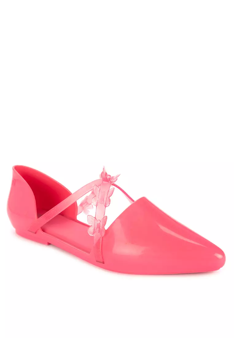 Discount on Melissa  shoes - SKU: Pointy Stripe Fly Flats