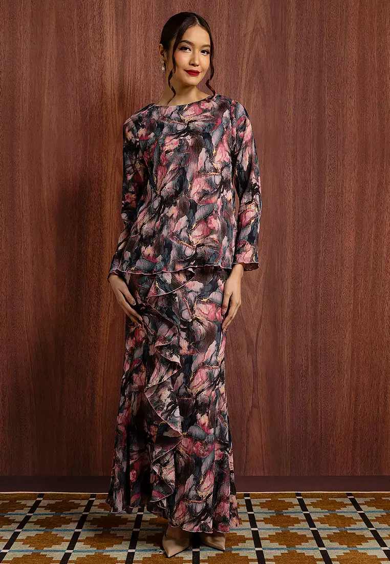 LILIAN PLEATED BABYDOLL KURUNG SET