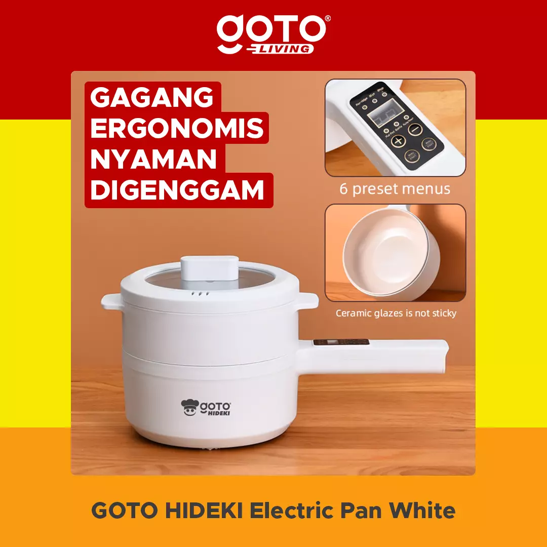 Jual Goto Living Goto Hideki Panci Listrik L Fry Pan Elektrik Penggorengan Serbaguna Original