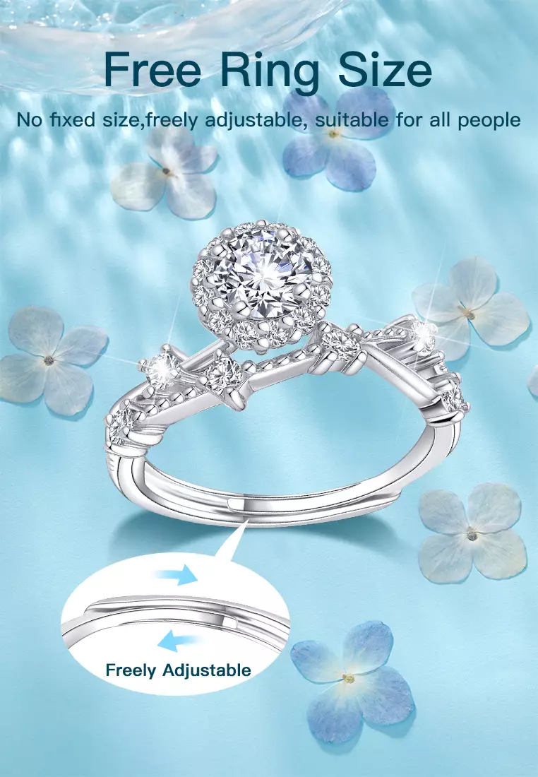 Cincin Wanita Perhiasan Berlian Elegan Korea Original Cincin Cewek Anti Luntur Titanium Wanita Rings