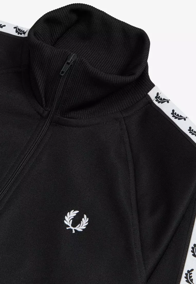 FRED PERRY TAPED TRACK JACKET（J2120） Buy Fred Perry J2120 - Taped Track Jacket - (Black) Online