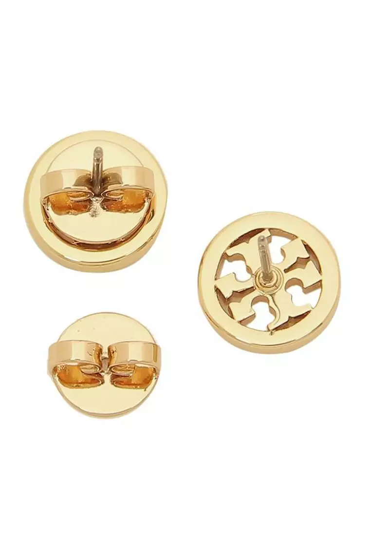 Tory burch logo stud earrings on sale