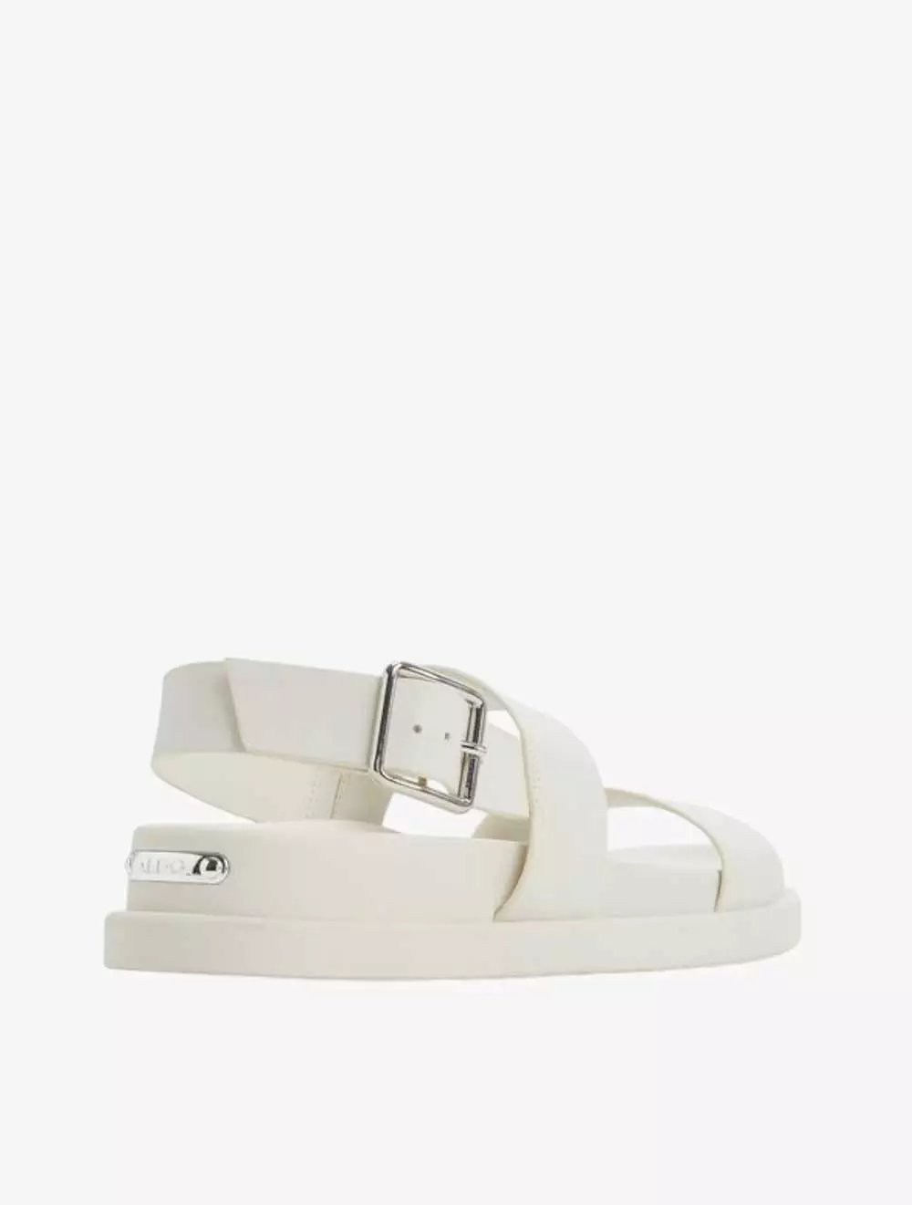 ALDO LAROISEAN FOOTBED SANDALS - WHITE/BONE