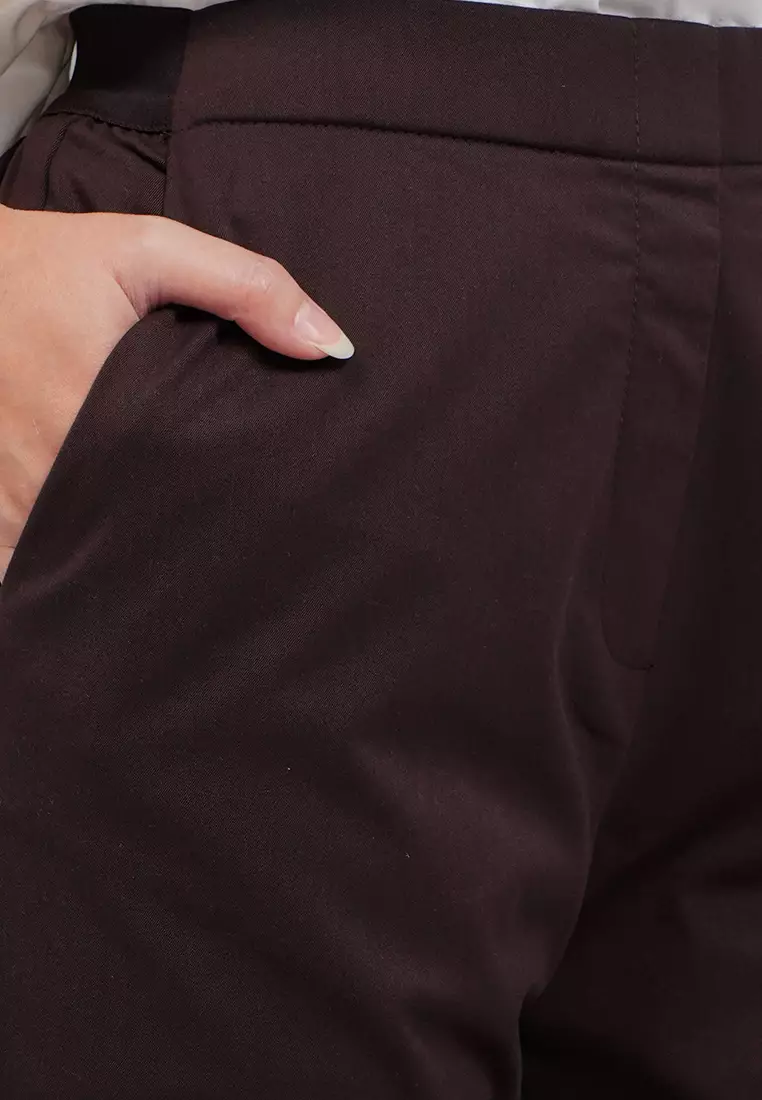 Basic Tapered Pants with Elastic Waist
