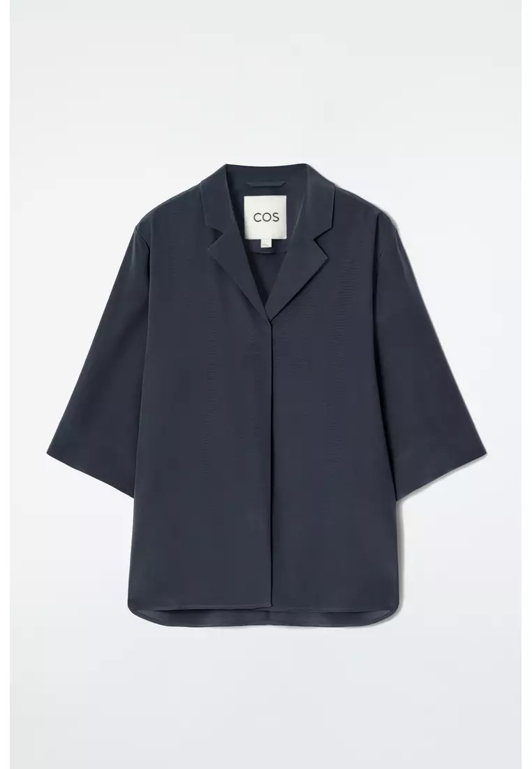 CAMP-COLLAR SILK SHIRT