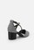 La Vita e Bella black Giselle Cross Pointed Toe Sepatu Heels Houndstooth D7065SHDF47A7BGS_6