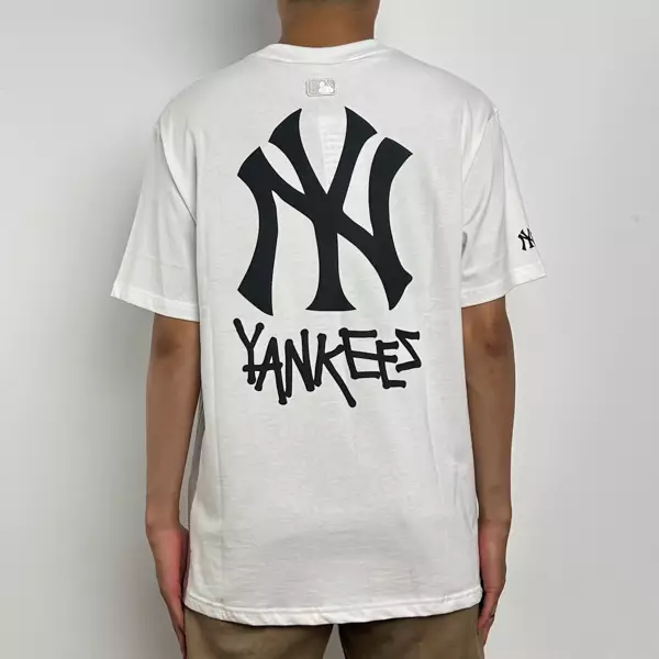 Kaos MLB NY YANKEES BACK BLACK WHITE Tshirt 100% ORIGINAL