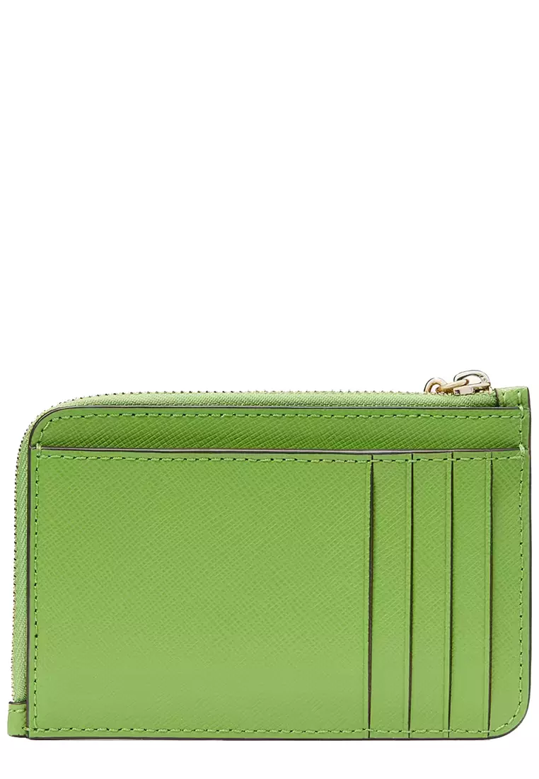 Madison Medium L-zip Card Holder in Turtle Green kg613