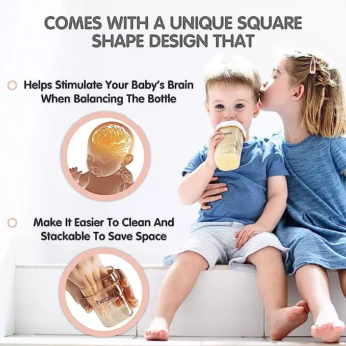 Hegen PCTO Feeding Bottle PPSU 240 ml Auburn - Botol Susu Anak Bayi