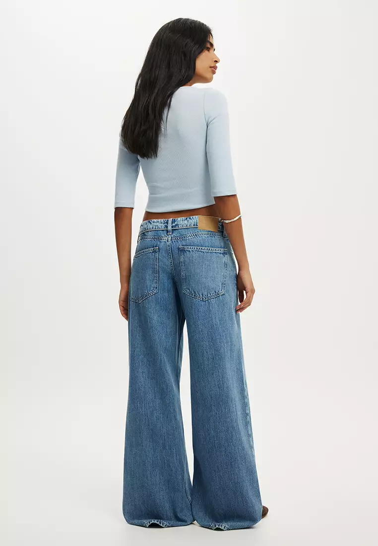 Low Rise Wide Jeans