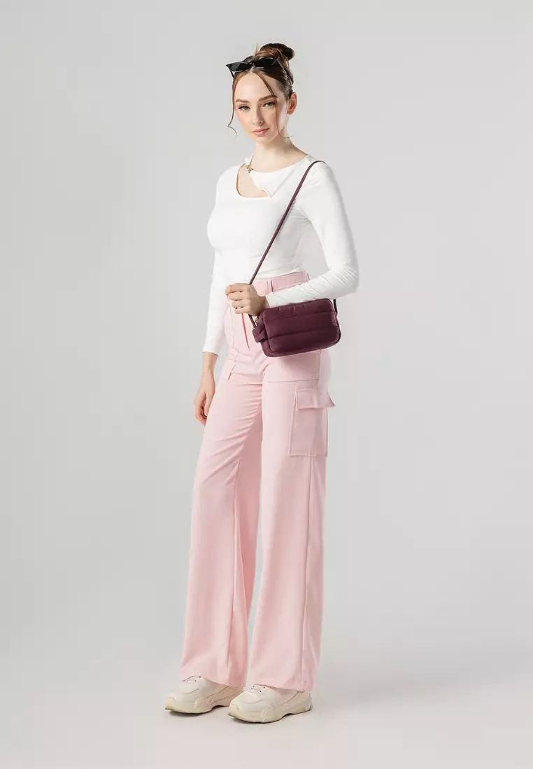 Poofah Crossbody Bag - Blood Red