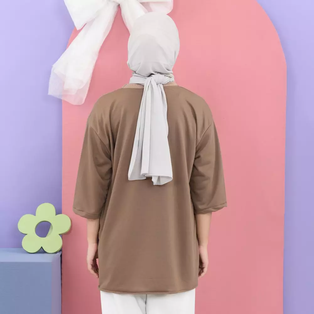 Tasya Oversize Tops - Soft Mahogany M19505 R39S2