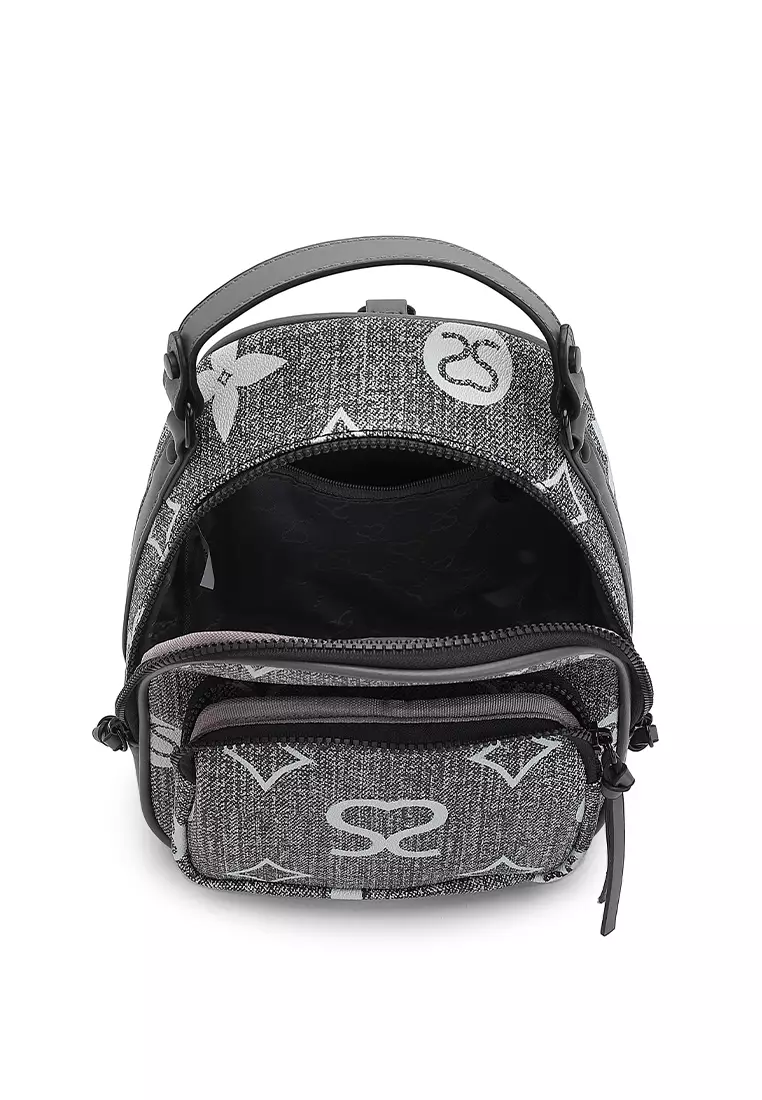 Women's Monogram Mini Backpack - Grey