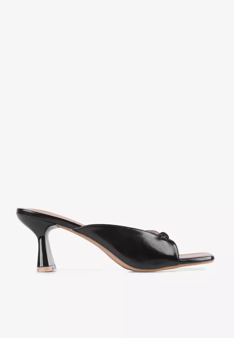 Eleanor Block Heel Sandals Square Toe Slim Minimalist Strap