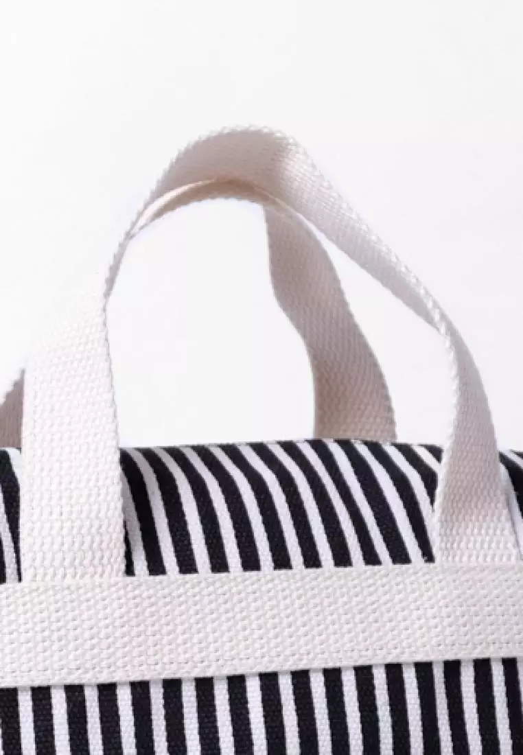 Pamole Pouch Kosmetik Bahan Kanvas Penutup Resleting - Line Kecil