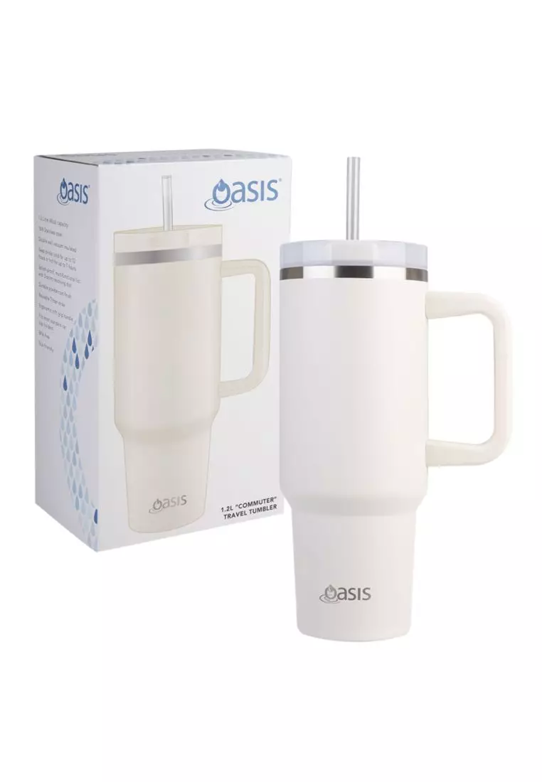 Oasis Stainless Steel Insulated Commuter Travel Tumbler 1.2L - Alabaster