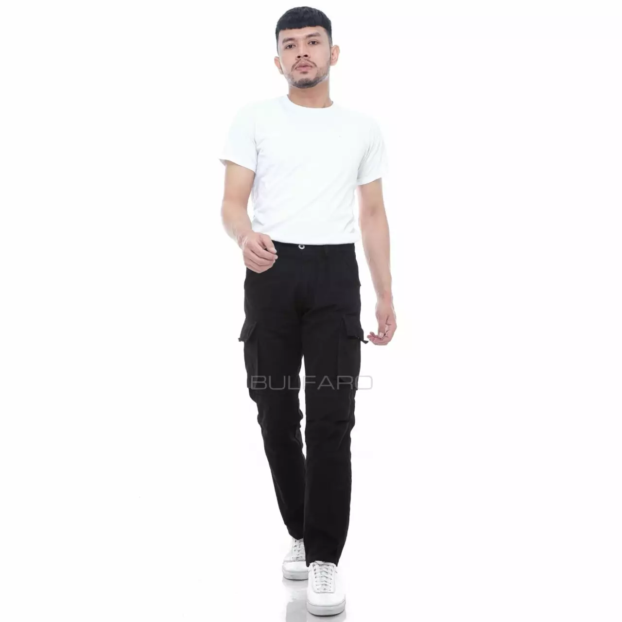 BULFARO Celana Cargo Canvas Regular Fit Non Stretch - Black