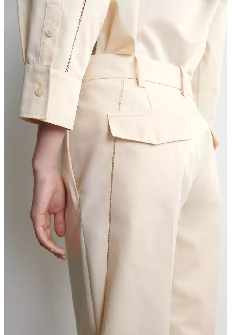 EMBROIDERED COTTON TROUSERS
