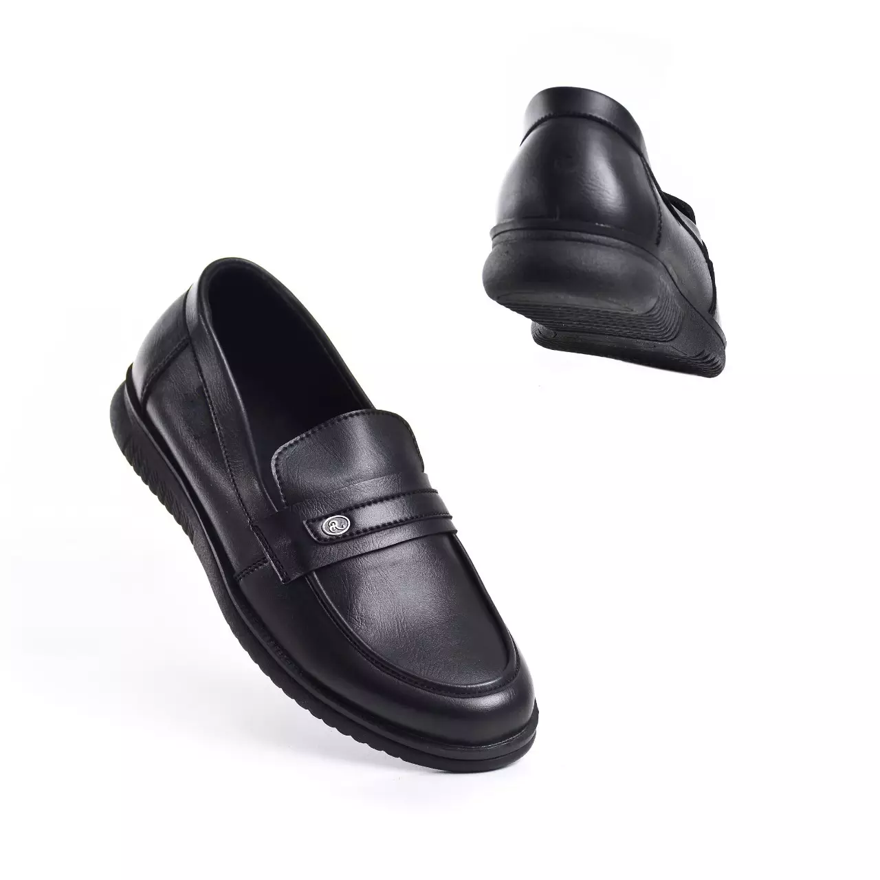 Country Boots Lyone - Sepatu Slip On Formal - Black