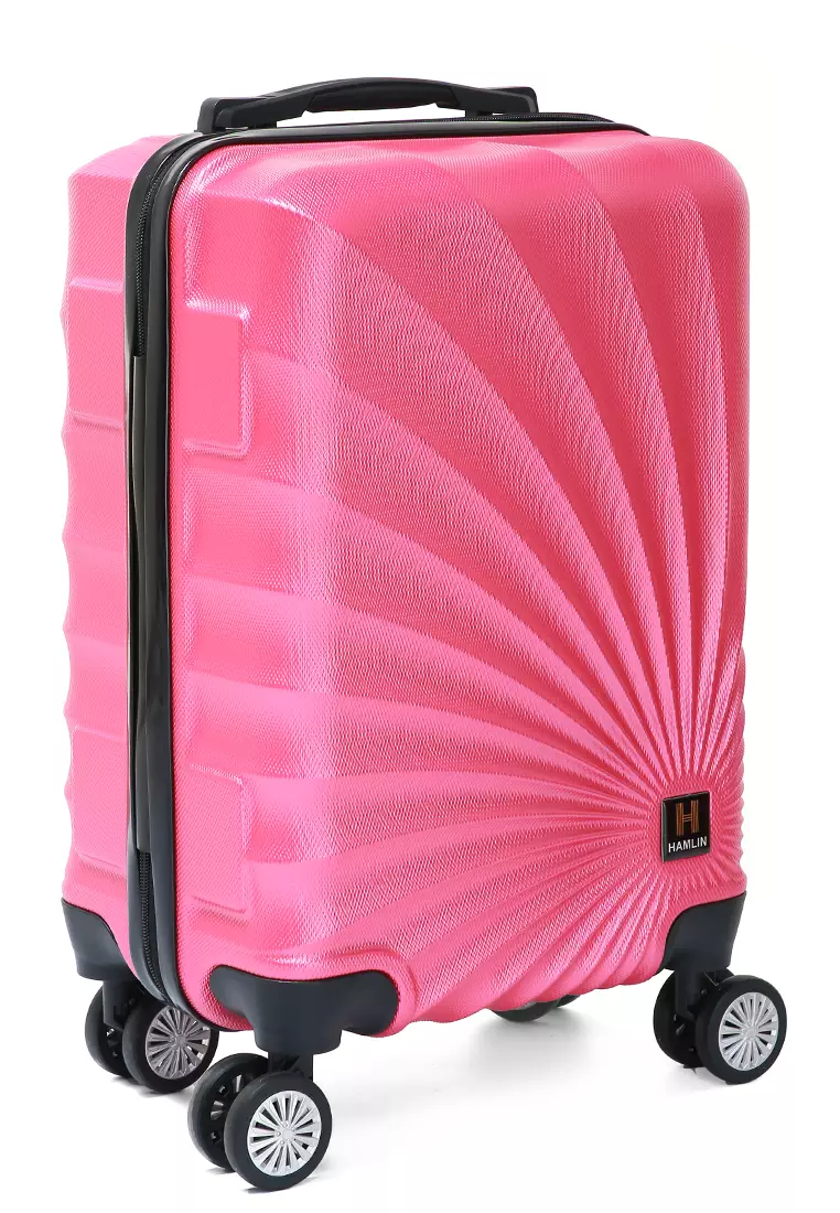 Kiosy Koper Suitcase Size 18 Inch Tas Travel Wheel Luggage Bag Material Fiber 31 ORIGINAL - Pink