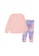 Converse pink Converse Girl Toddler's Chuck Taylor Patch Fill Long Sleeves Tee & Leggings Set (2 - 4 Years) - Storm Pink F7D52KA3448773GS_2