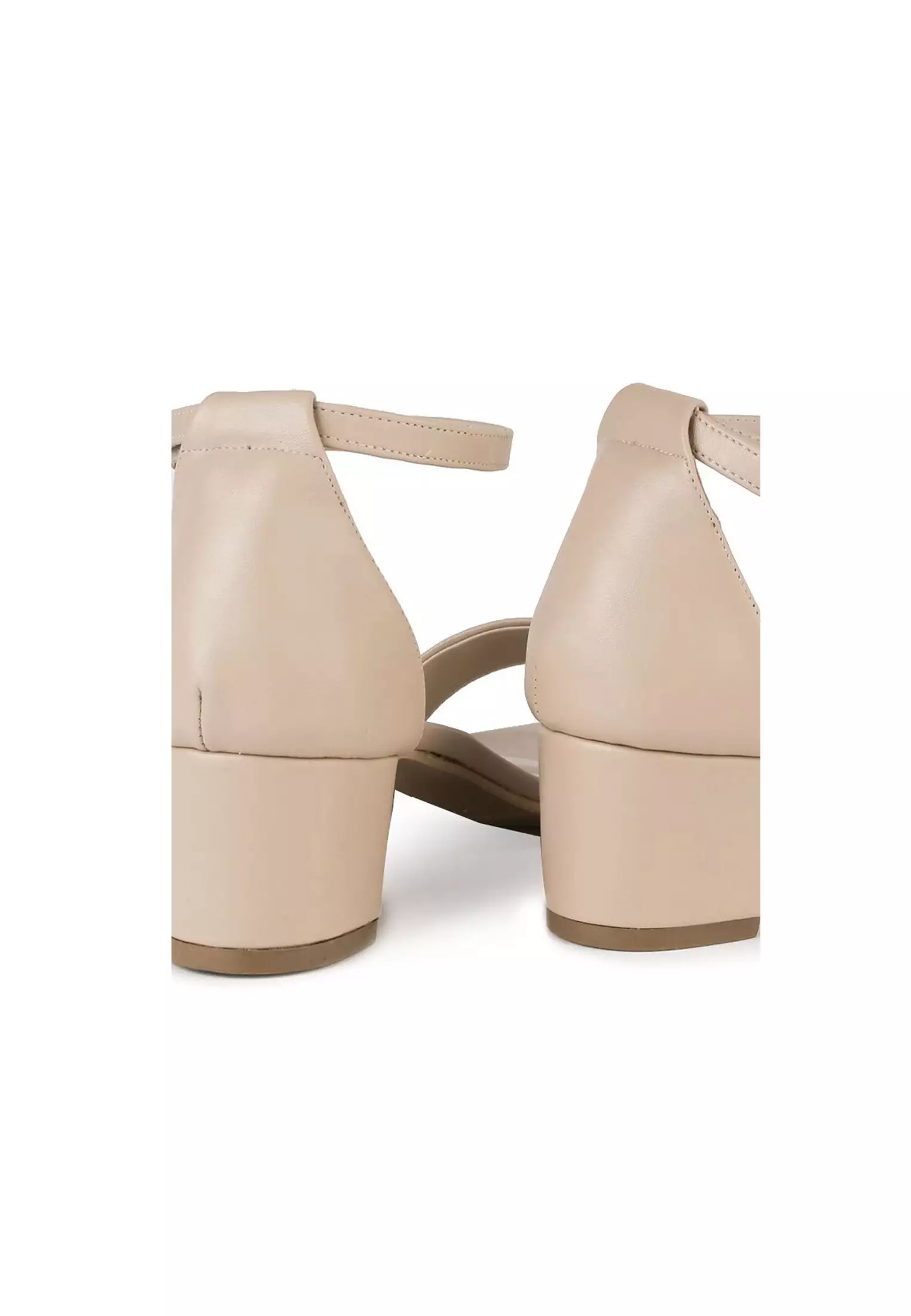 Beth Sandal Ankle Strap Low Heels Wanita
