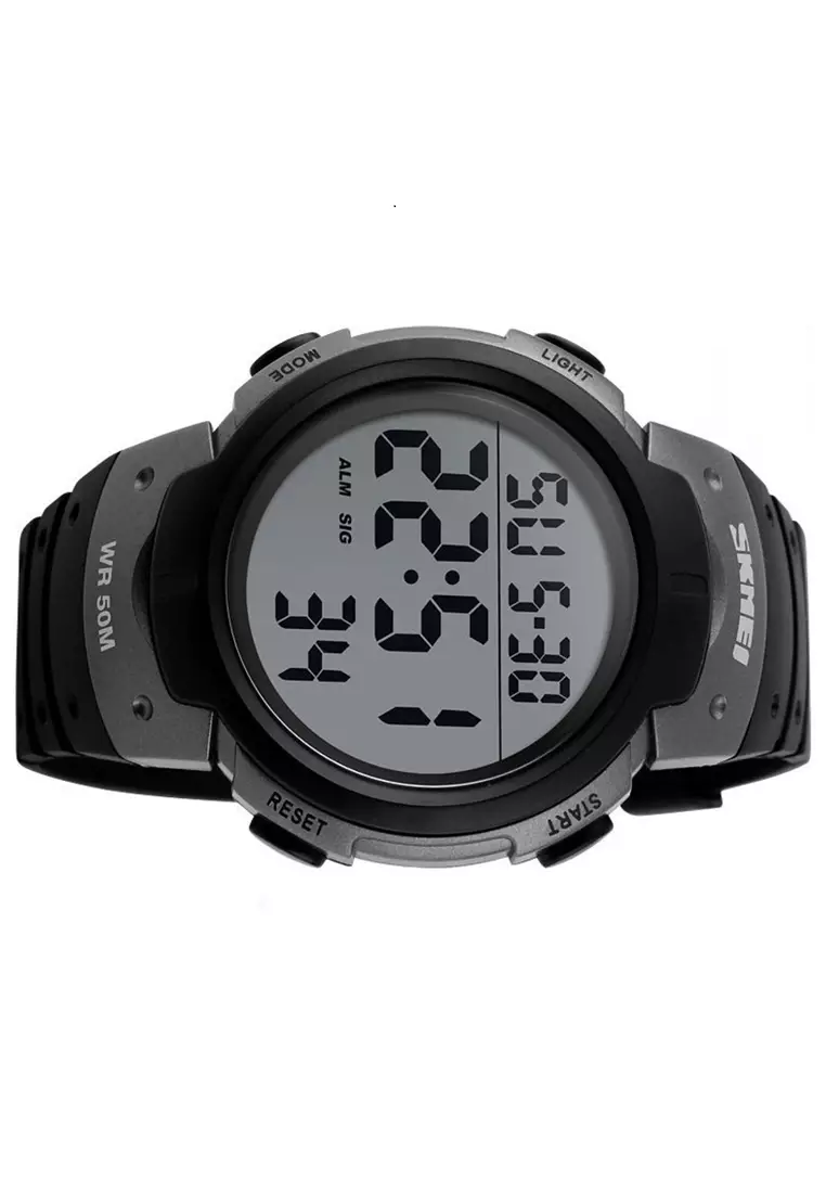 Jam Tangan Digital Pria Sporty Stopwatch Waterproof Silicon Strap LL06 ORIGINAL