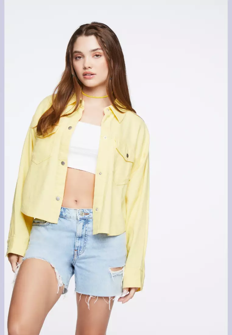 Forever 21 yellow deals denim jacket