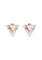 Elfi white Elfi Stainless Steel Marble Triangle Ladies Fashion Stud Earrings (White) AE503AC9D7B044GS_1