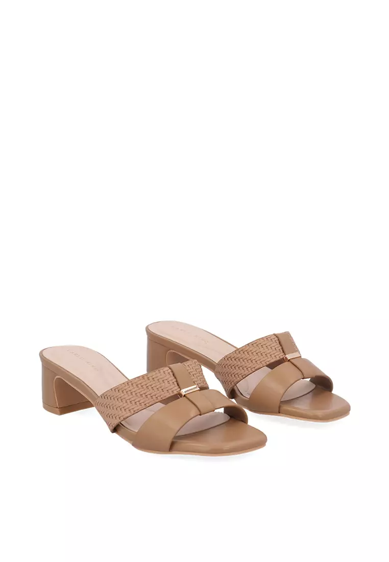 Brown Noelle Block Heel Sandals