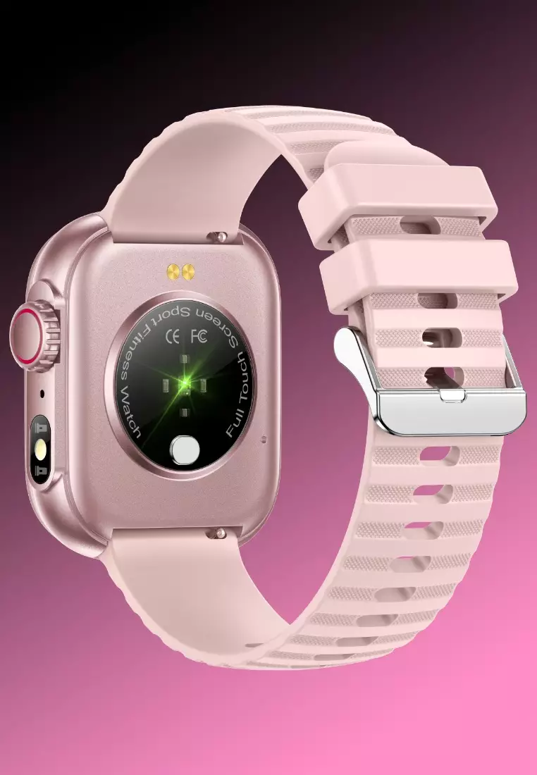 Ladies Smart Watch, Silicone Strap - Multi-functions - Bluetooth Call - Flash light IOS/Android