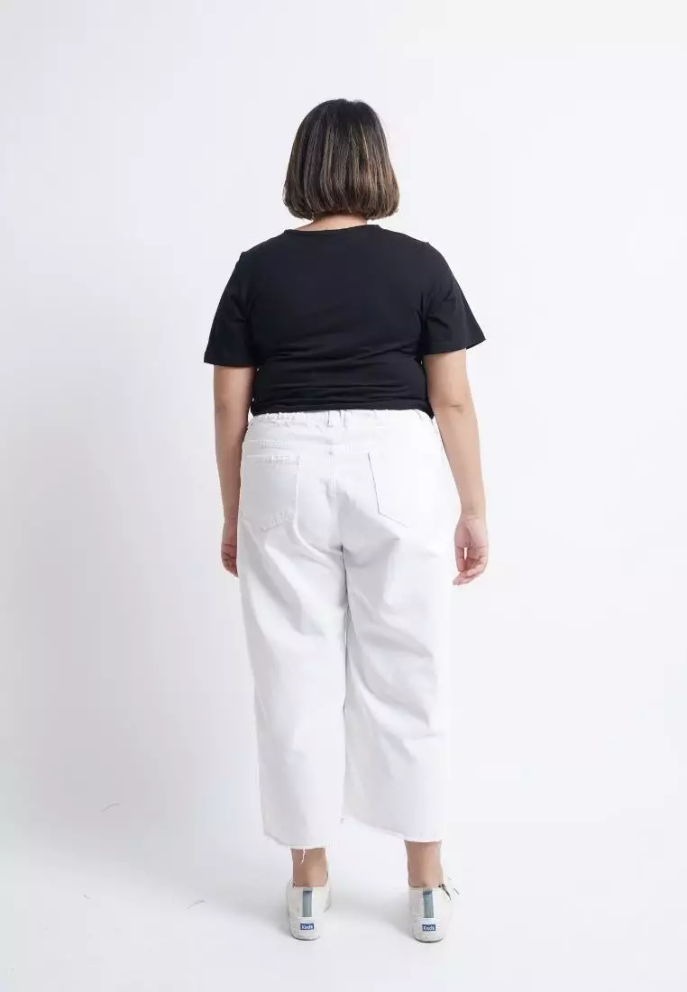 Plus Size Jeans Eve White