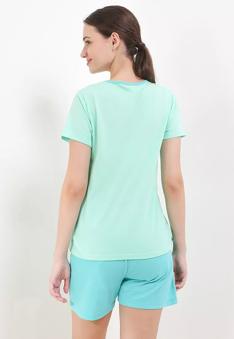 Pyjama Pijama Baju Tidur Short Sleeve Short Pants Mini Sleepwear