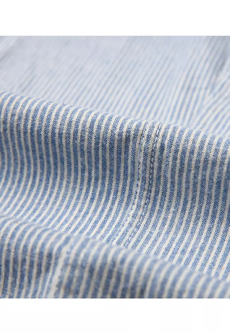 Square-neck Striped Shirt C1523