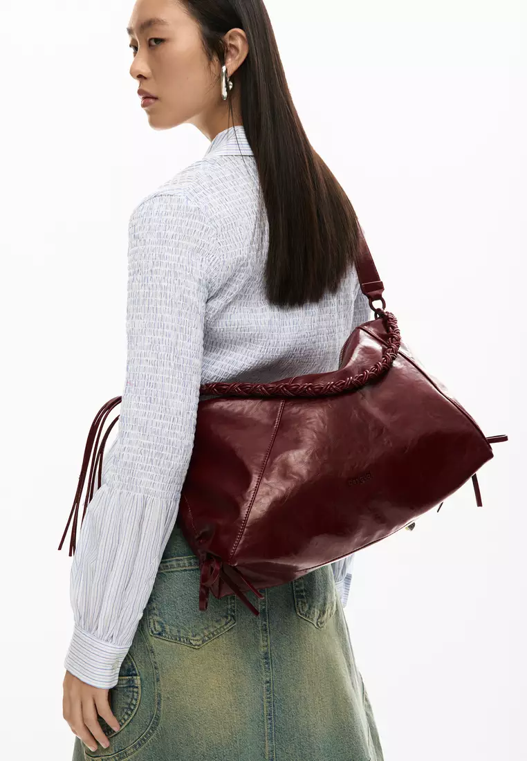 LARGE FAUX LEATHER BAG