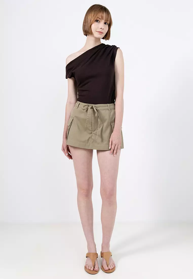 Asymmetrical Ruched T-Shirt