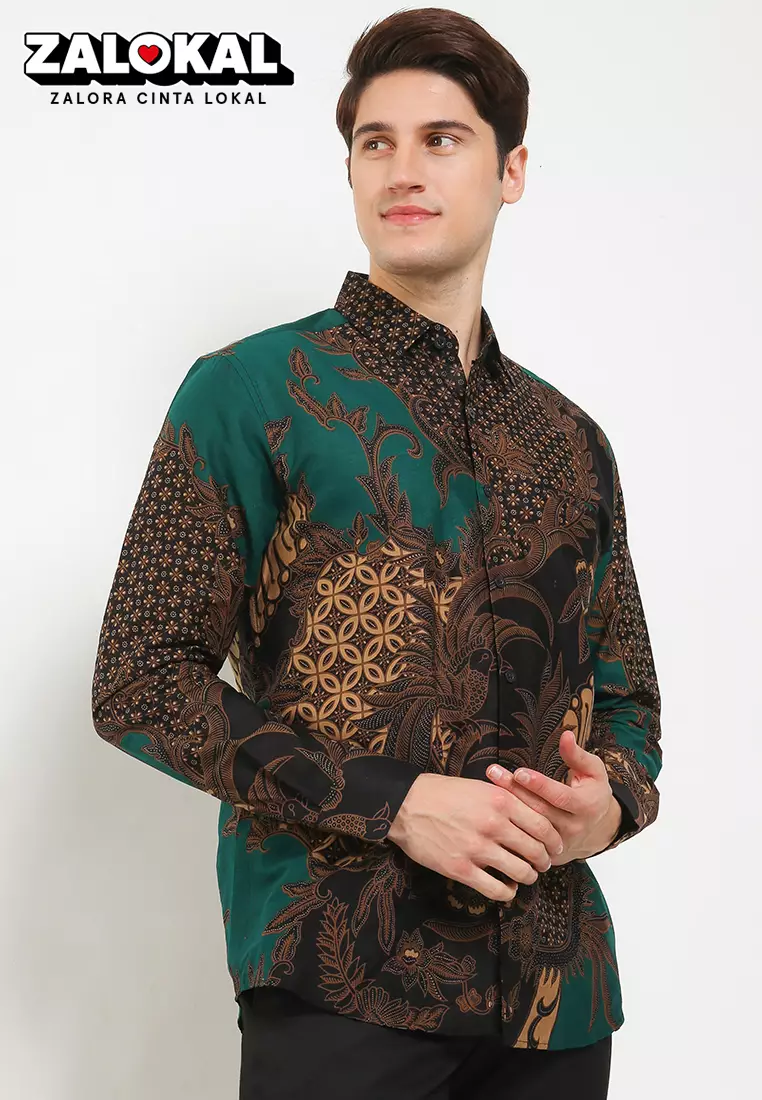 Mahesa Kemeja Batik Exclusive Premium Pria Casual Modern Lengan Panjang