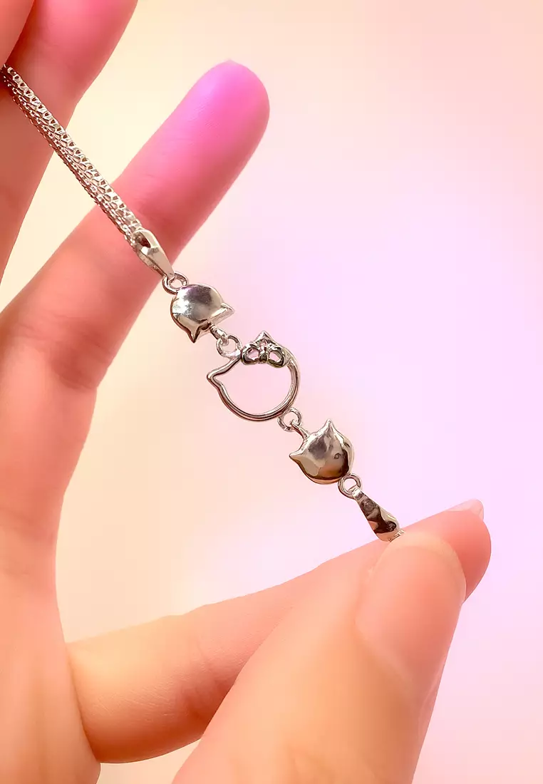 Merry Kitty Silver Bracelet